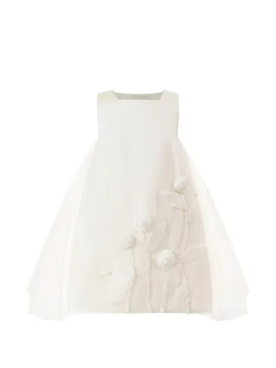 Tulleen Babies' Floral Dress In White