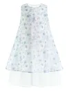 Tulleen Floral Layered Dress In White