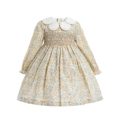 Tulleen Babies'  Floral Smocked Dress In Multi