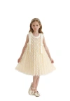 Tulleen Bow-shoulder Fringe-detailed Dress In Neutral