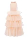 Tulleen Francesca Ruffled Dress In Peach
