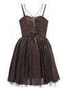 Tulleen Kids' Gianotta Dress In Brown
