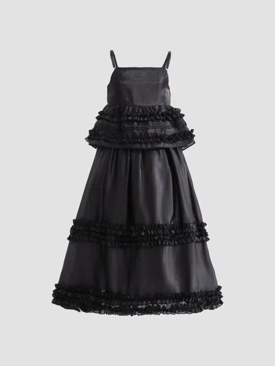 Tulleen Girl's Girl's Calista Skirt Set In Black