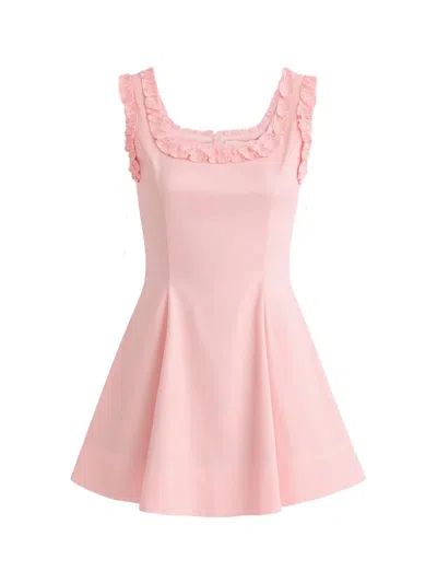 Tulleen Kids' Ruffle-strap Dress In Pink