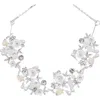 Tulleen Glimmering Flower Hair Vine In Silver