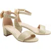 Tulleen Glitter Block-heels Sandals In Gold