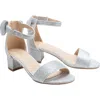 Tulleen Kids'  Glitter Banded Block Heels In Silver