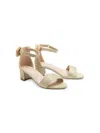 Tulleen Kids' Glitter Block-heels Sandals In 金色