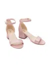 Tulleen Glittered Block-heel Sandals In Pink
