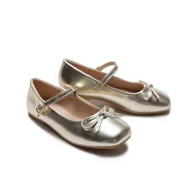 Tulleen Gold Julietta Bow Flats