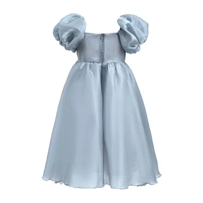 Tulleen Kids'  Gray Janelle Applique Teacup Gown
