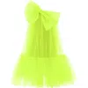 Tulleen Maggi Oversize-bow Tulle Dress