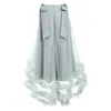 Tulleen Green Violeta Sleeveless Ruffle Overlay Dress