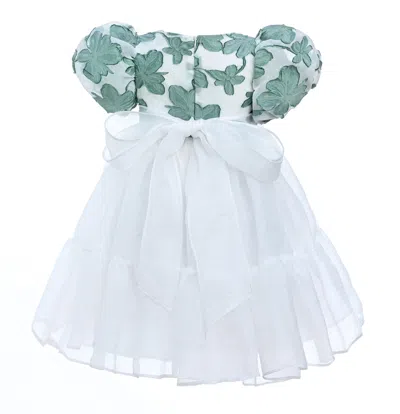 Tulleen Kids'  Green Winona Floral Teacup Dress