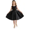 Tulleen Kids' Hampton Double Bow Dress In Black