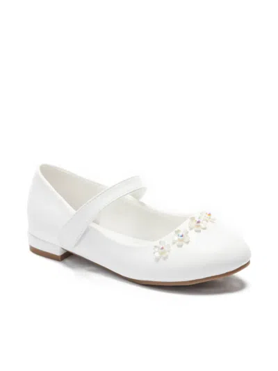 Tulleen Kids' Isolde Flower Ballet Flats In White