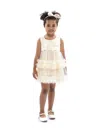 Tulleen Ivory Flower Layered Tulle Dress