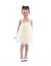 Tulleen Ivory Sleeveless Ruffle Layered Dress