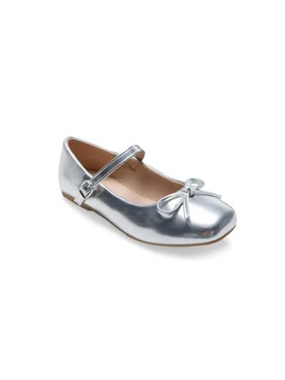 Tulleen Kids' Julietta Bow Flats In Silver