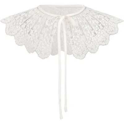 Tulleen Kids'  Lace Ribbon Stole In White