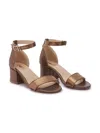 Tulleen Leather Block-heel Sandals In Brown