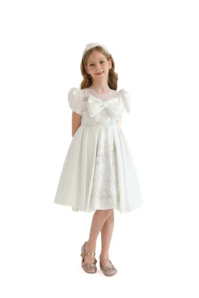 Tulleen Kids'  Leona Dress In Ivory