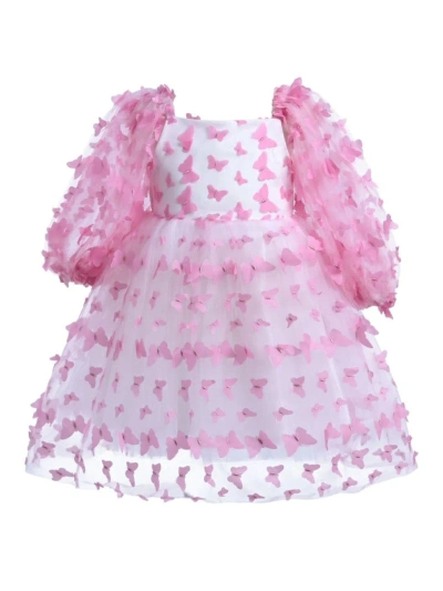 Tulleen Little Girl's & Girl's Bell Mariposa Dress In Pink