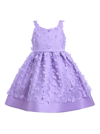 Tulleen Little Girl's & Girl's Mariposa Dress In Lavender
