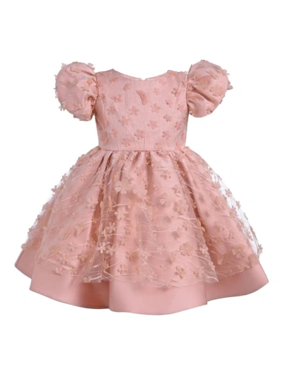 Tulleen Little Girl's & Girl's Moneta Dress In Peach Pink