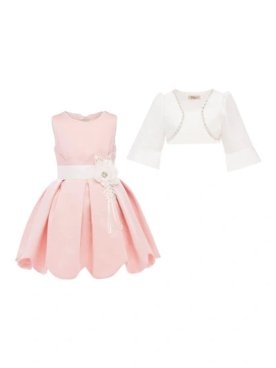 Tulleen Little Girl's & Girl's Palomino Dress In White Blush