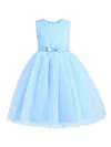 Tulleen Kids' Pearl-embellished Tulle Dress In Blue