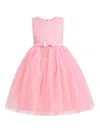 Tulleen Kids' Baby Girl's, Little Girl's & Girl's Pearl Bow Tulle Dress In Peach