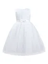 Tulleen Kids' Pearl-embellished Tulle Dress In White