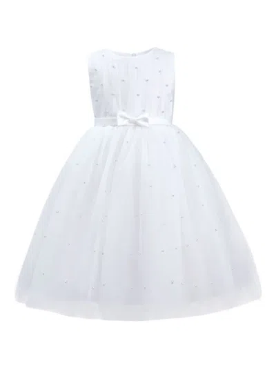 TULLEEN BABY GIRL'S, LITTLE GIRL'S & GIRL'S PEARL BOW TULLE DRESS