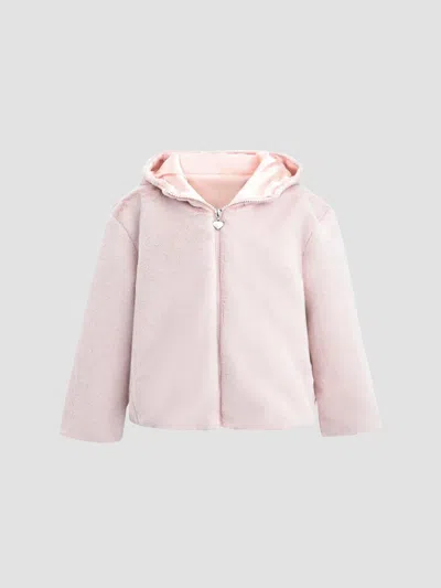 Tulleen Babies' Little Girl's & Girl's Plush Hooded Jacket In Transparent