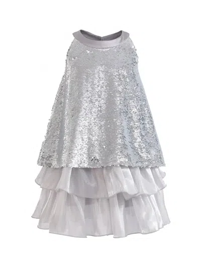Tulleen Little Girl's & Girl's Sylvara Skirt Set In Silver