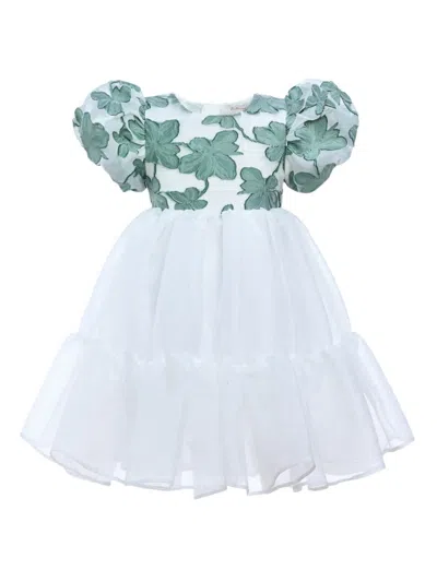 Tulleen Little Girl's & Girl's Winona Dress In Green White