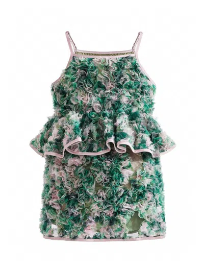 Tulleen Little Girl's & Girl's Zinnia Skirt Set In Green