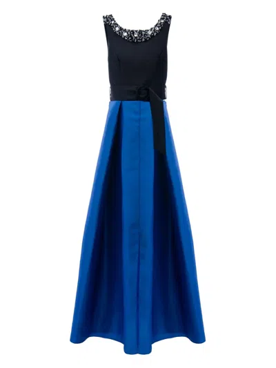 Tulleen Kids' Lucena Sleeveless Gown In Blue