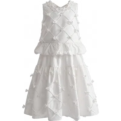 Tulleen Kids'  Lucienne Quilted Skirt Set In White