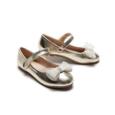 Tulleen Kids'  Lydia Bow Flats In Gold