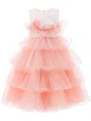 Tulleen Madera Tiered Dress In Pink