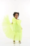 Tulleen Kids'  Maggi Dress In Neon Green