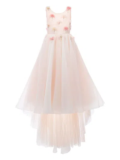 Tulleen Kids' Magnolia Tulle Gown In Pink