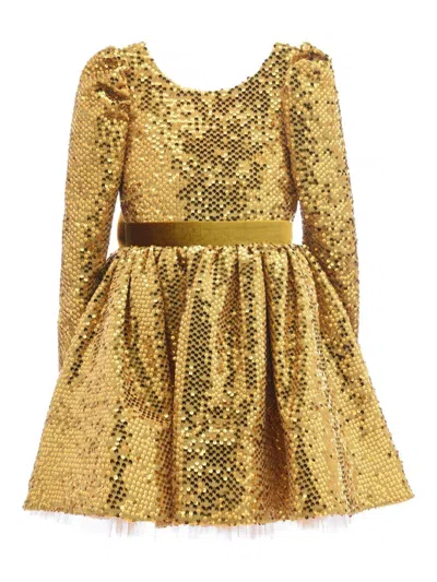 Tulleen Kids' Merribrook Dress In Gold