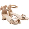 Tulleen Metallic-finish Block-heels Sandals In Gold