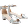 Tulleen Metallic-finish Block-heels Sandals In Silver