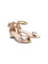 Tulleen Metallic-finish Block-heels Sandals In 金色