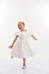 Tulleen Kids'  Moneta Dress In White