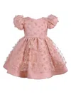 Tulleen Moneta Floral-appliqué Dress In Pink